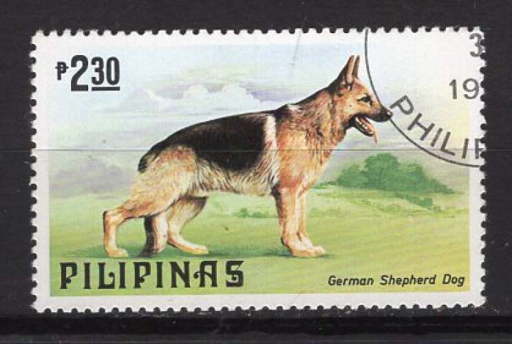 PHILIPPINES 1979 CHIEN LE BERGER ALLEMAND OBLITERE