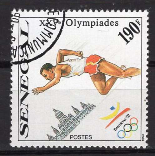 SENEGAL 1989 JEUX OLYMPIQUES DE BARCELONE COURSE  OBLITERE