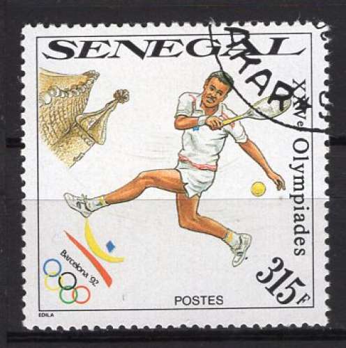 SENEGAL 1989 JEUX OLYMPIQUES DE BARCELONE TENNIS  OBLITERE