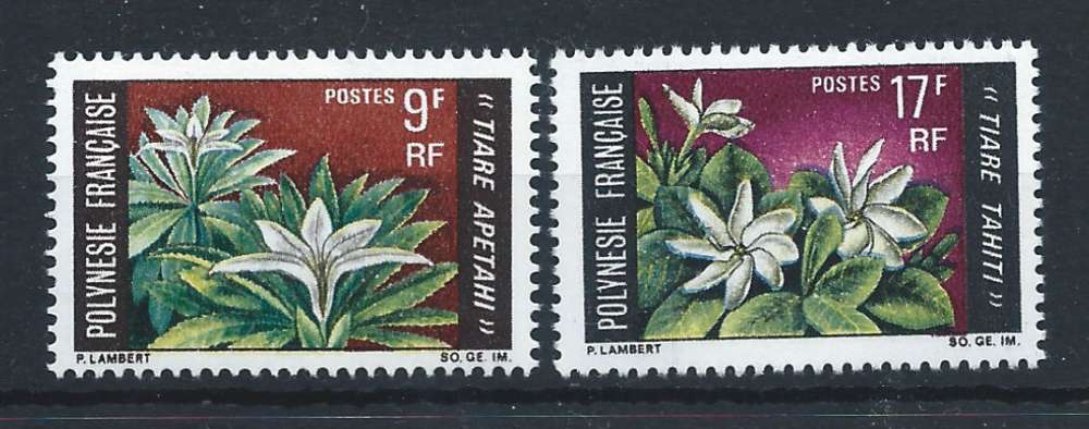 Polynésie N°64/65** (MNH) 1969 - Fleurs