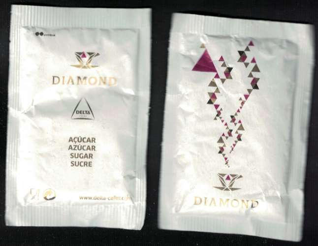 Portugal Sachet Sucre Sugar Bag Delta Diamond