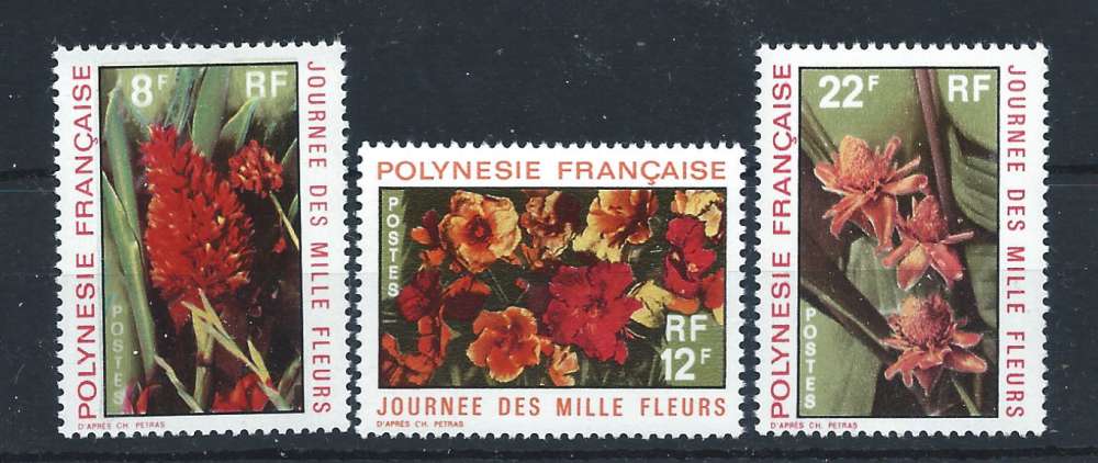 Polynésie N°83/85** (MNH) 1971 - Fleurs