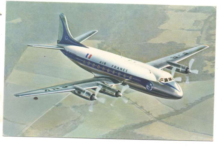 cpsm Air France Vickers Viscount