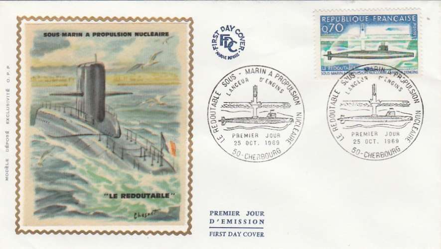 France - FDC - 1969 - Sous-marin 