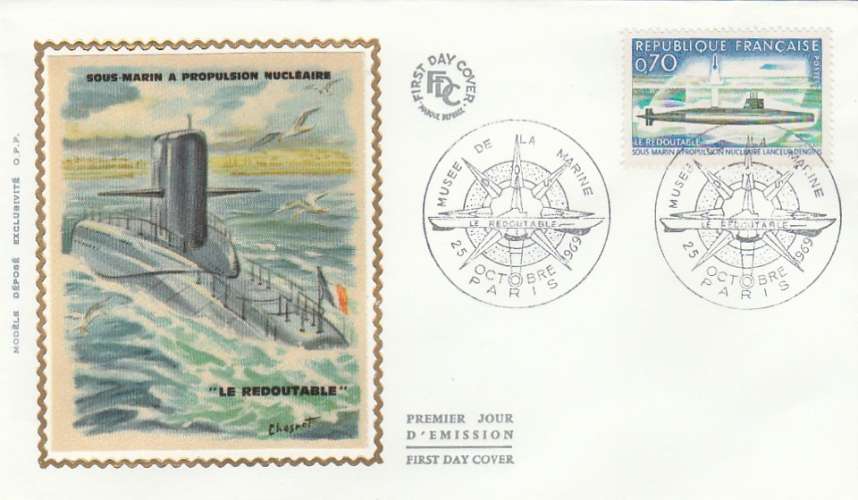 France - FDC - 1969 - Sous-marin 