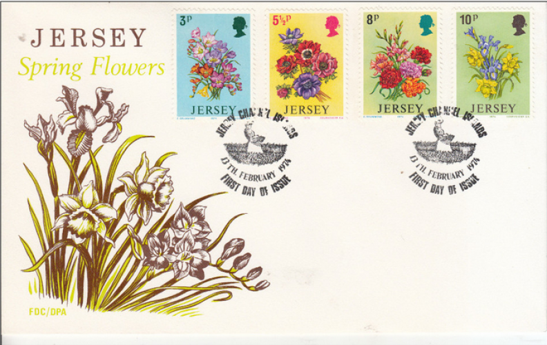 Jersey (1973) - fleurs de printemps - Premier jour