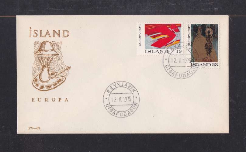 ISLANDE.   Y/T  FDC  n° 455/456   oblitération 1er jour    1975