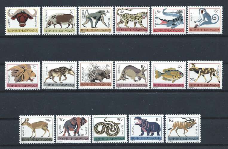 Bophuthatswana N°1/17** (MNH) 1977 - Animaux Divers