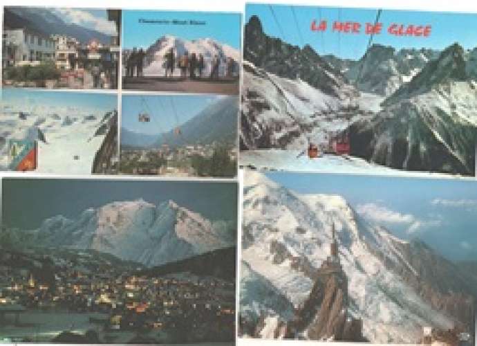  lot de 12 cpm 74  Chamonix-Mont-Blanc