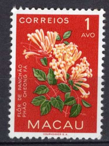 MACAO 1953 FLEUR  LE CHEVEFEUILLE NEUF**