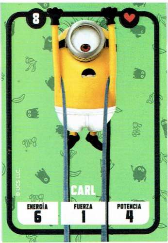 ESPAGNE - CARTE A JOUER CLASSIQUE MINIONS CARREFOUR Nº 8.