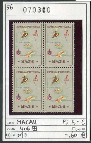 Portugal - Macao 1956 - Michel 406 - ** mnh - bloc de 4