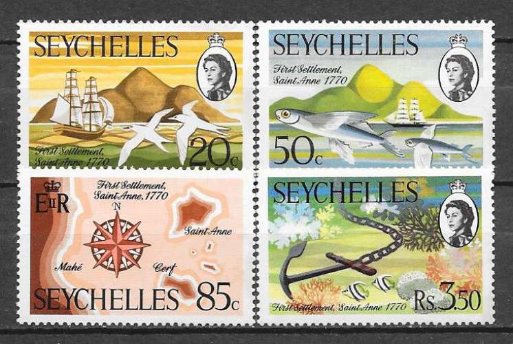 Seychelles N° 267/70 YVERT NEUF * ( MLH )