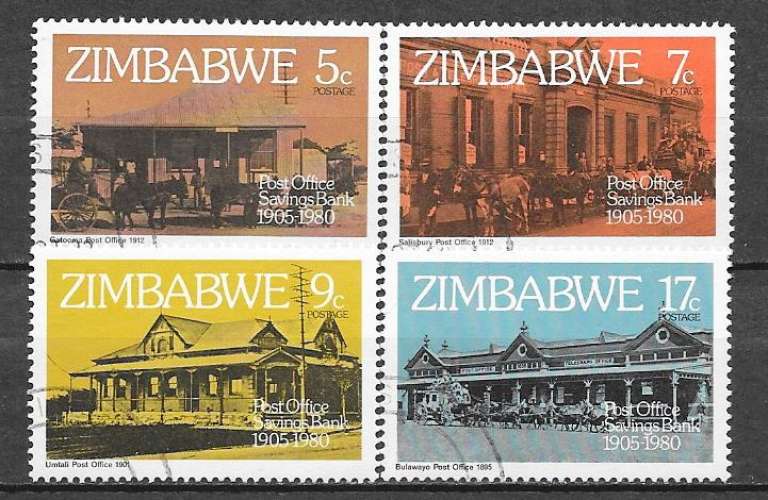 Zimbabwe  N° 21/24  YVERT OBLITERE  ( USED )