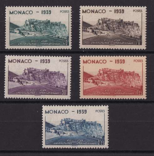 MONACO  Y/T  n° 195/199    neuf **    1939