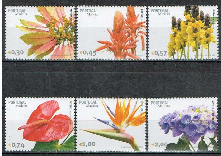 PORTUGAL MADÈRE 2006- YT 250 251 252 253 254 255 ** MNH FACIALE. 