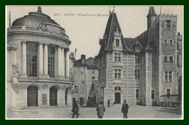 CPA AGEN (47) Théâtre et Musée non écrite TB