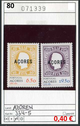 Portugal - Açores 1980 - Michel 334-335  - ** mnh neuf - 