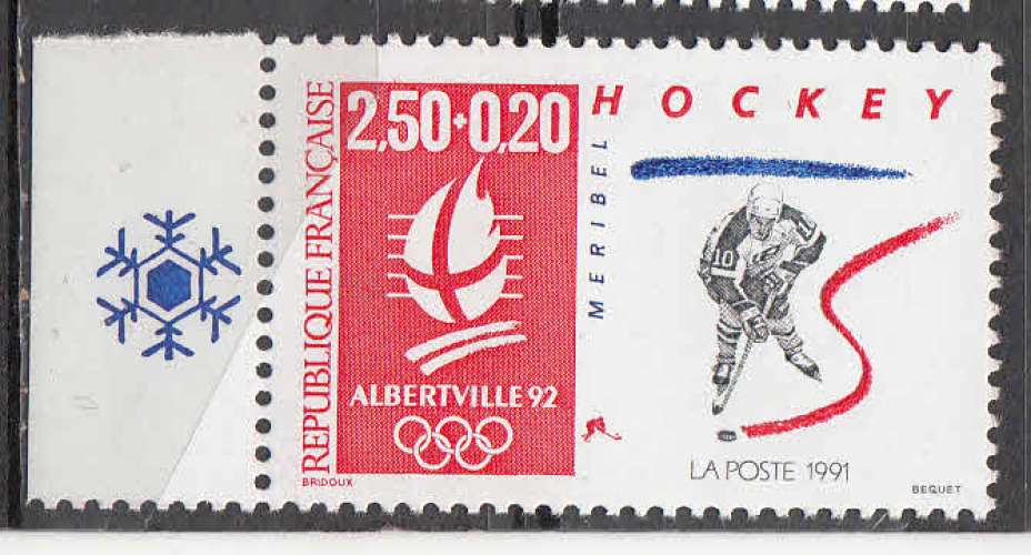 France 1992  Y&T  2741  N**   hockey sur glace