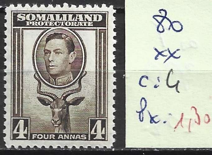 SOMALILAND 80 * côte 4 €