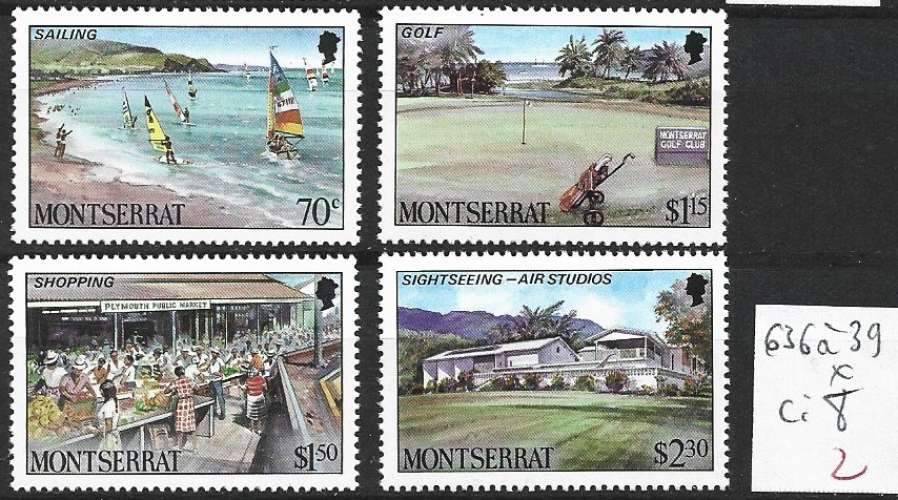 MONTSERRAT 636 à 639 * côte 8 €