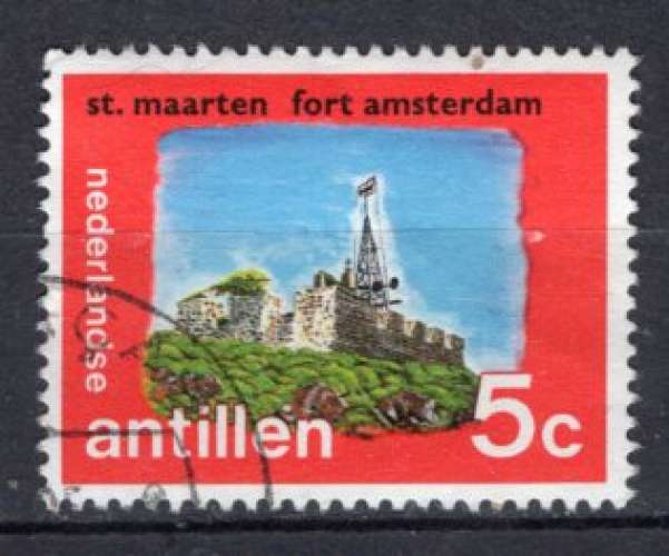 ANTILLES NEERLANDAISES 1972  FORT ST MAARTEN AMSTERDAM  OBLITERE