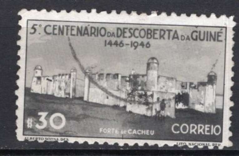 GUINEE 1946 LE FORT CACHEU OBLITERE