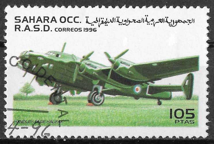 SAHARA OCCIDENTAL 1996 - Handley-Page Halifax - oblitéré