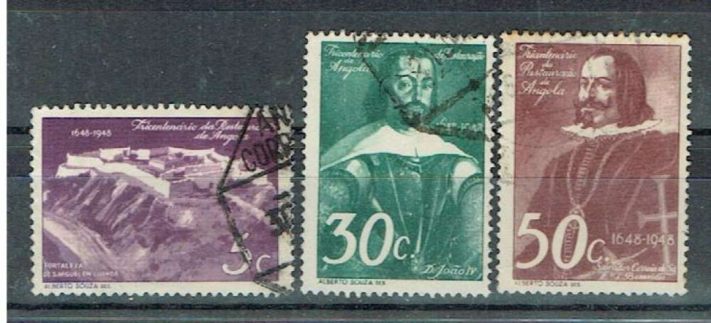 PORTUGAL ANGOLA 1948 - YT 299 301 302 OBLITÉRÉS.