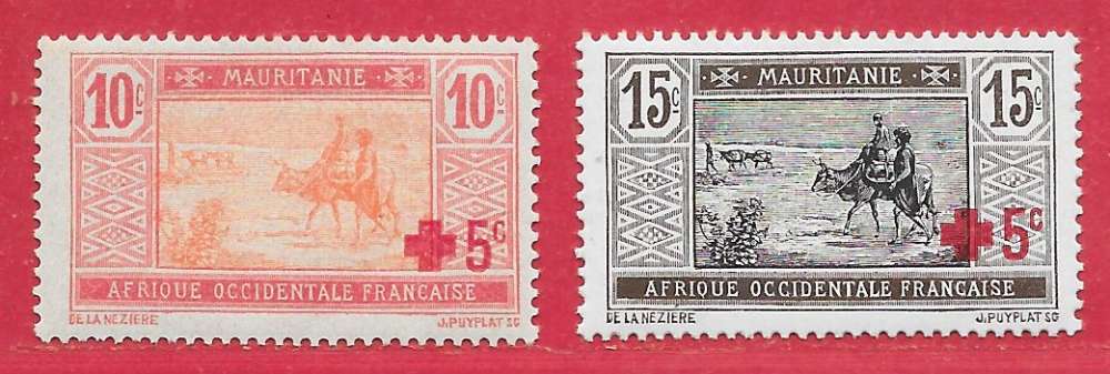 Mauritanie n°34 & n°35 1915-18 *