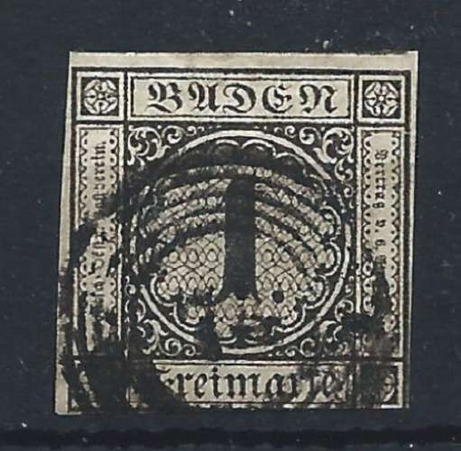 Allemagne - Bade N°5 Obl (FU) 1853/58 - 