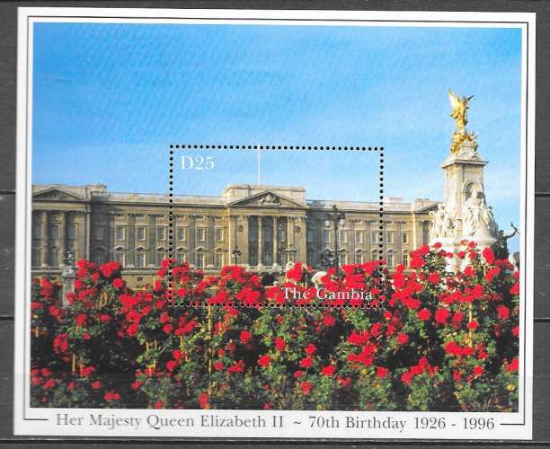 Gambie 1996 BLOC  Queen Elizabeth, NEUF ** ( MNH )