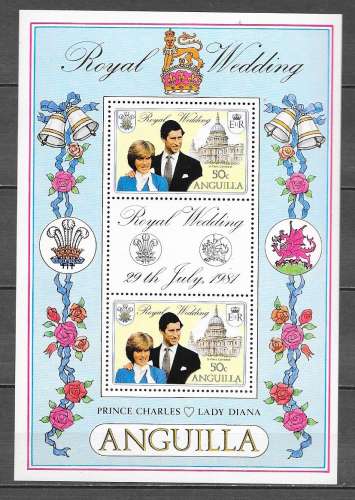 Anguilla  BLOC 1981 Royal Wedding  NEUF ** ( MNH )