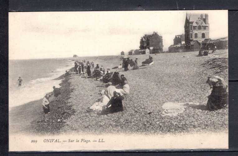 FRANCE CPA CARTE POSTALE  80 SOMME ONIVAL LA PLAGE