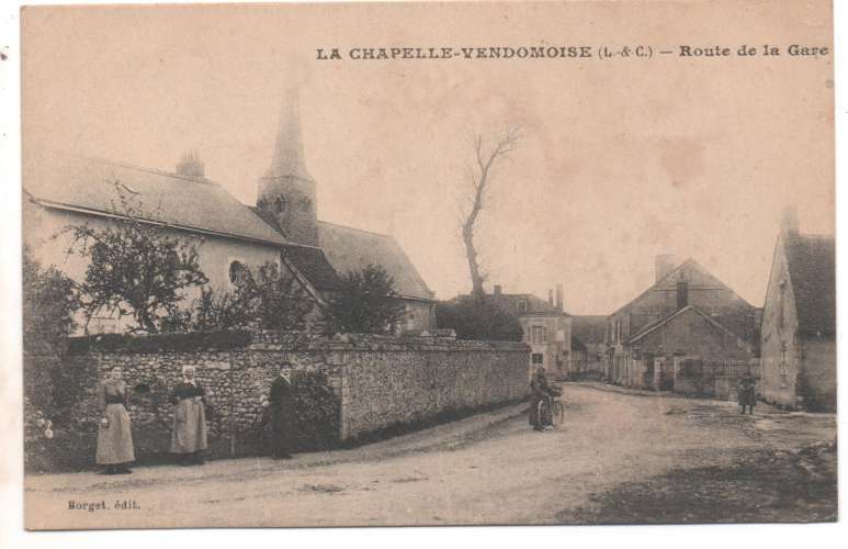 cpa 41 La Chapelle-Vendomoise Route de la Gare