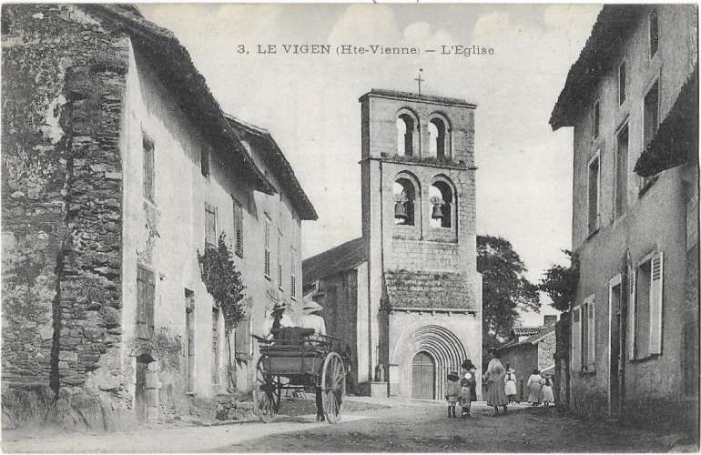 LE VIGEN: l'église - 3 imp B & G