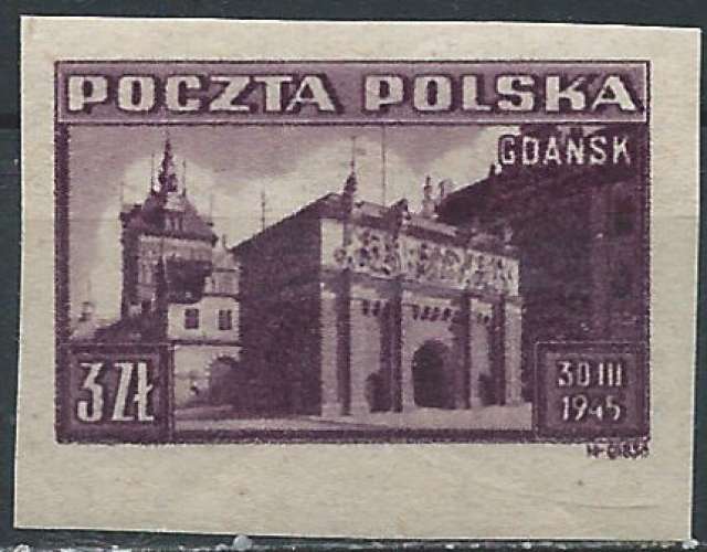 Pologne - 1945 - Y & T n° 452 (non dentelé) - MNH