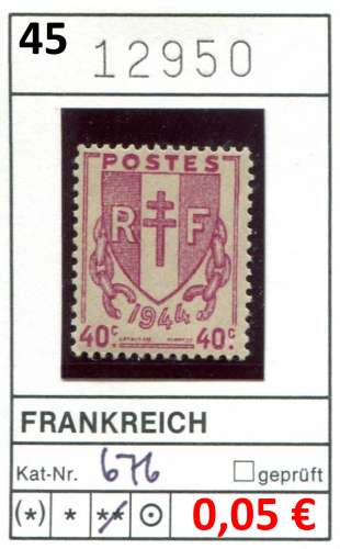 France 1945 - Michel 676 - Yvert 672  - ** neuf mnh - 