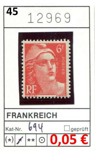 France 1945 - Michel 694 - Yvert 721 A  - * mh