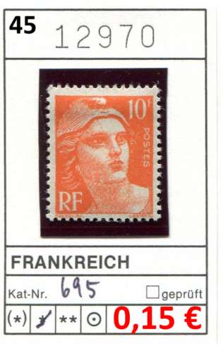 France 1945 - Michel 695 - Yvert 722  - * mh