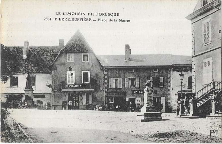 PIERRE-BUFFIERE: Place de la Mairie - F.M.