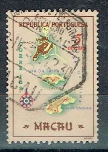 PT MACAO 1956 - YT 377 OBLITÉRÉ.