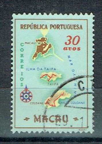 PT MACAO 1956 - YT 379 OBLITÉRÉ.