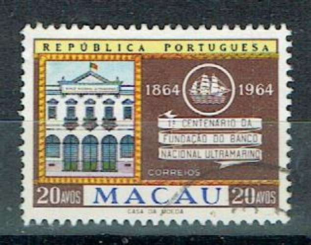 PT MACAO 1962 - YT 399 OBLITÉRÉ.