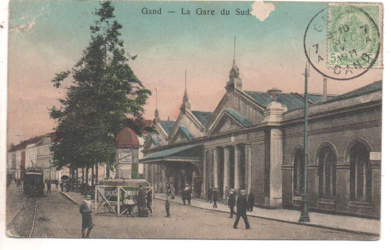 cpa Belgique Gand La gare du Sud 