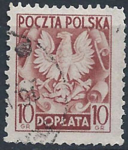 Pologne - 1954 - Y & T n° 136 Timbre-taxe - O.