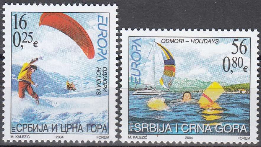 Srbija i Crna Gora 2004 Michel 3196 - 3197 Neuf ** Cote (2006) 5.00 € Europa CEPT Les vacances