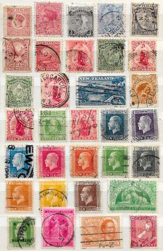 Nouvelle-Zélande anciens lot de 58 TP / set of 58 PS 1877-1946 o & *