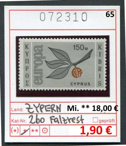 Chypre 1965 - Michel 260 - * mh - 