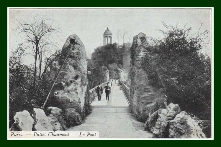 CPA PARIS (75) Buttes Chaumont Le Pont, non écrite